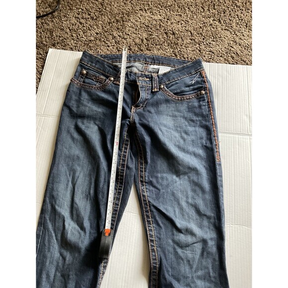 Cruel Loren Straight Flare Legs Jeans - Blue Size: 7XL Stitched Rodeo Cowboy Sty - Picture 7 of 13